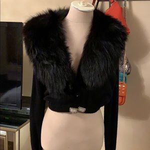 Vintage mink cowl neck sweater